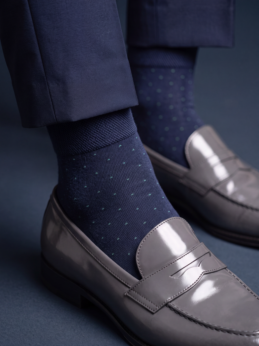 All Over Dots - Navy Blue