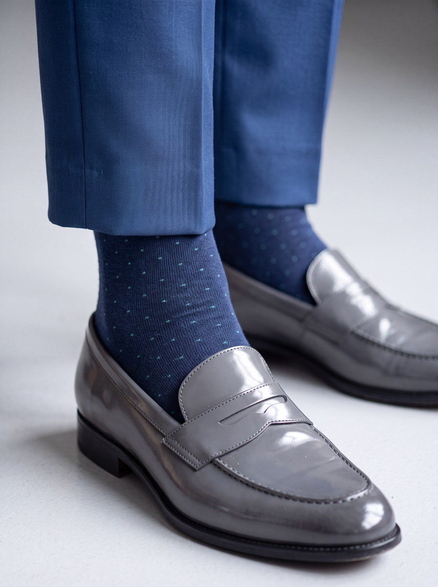 All Over Dots - Navy Blue