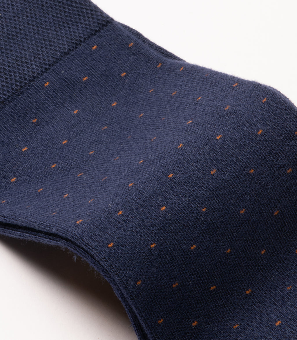 All Over Dots - Navy Orange