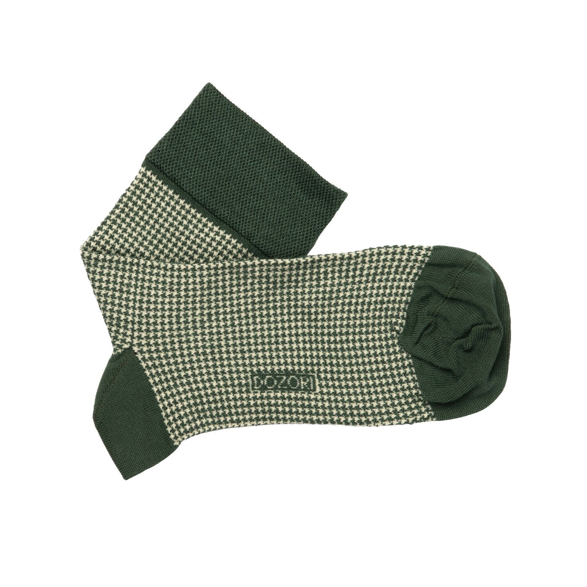 Houndstooth - Olive (Mini Crew)
