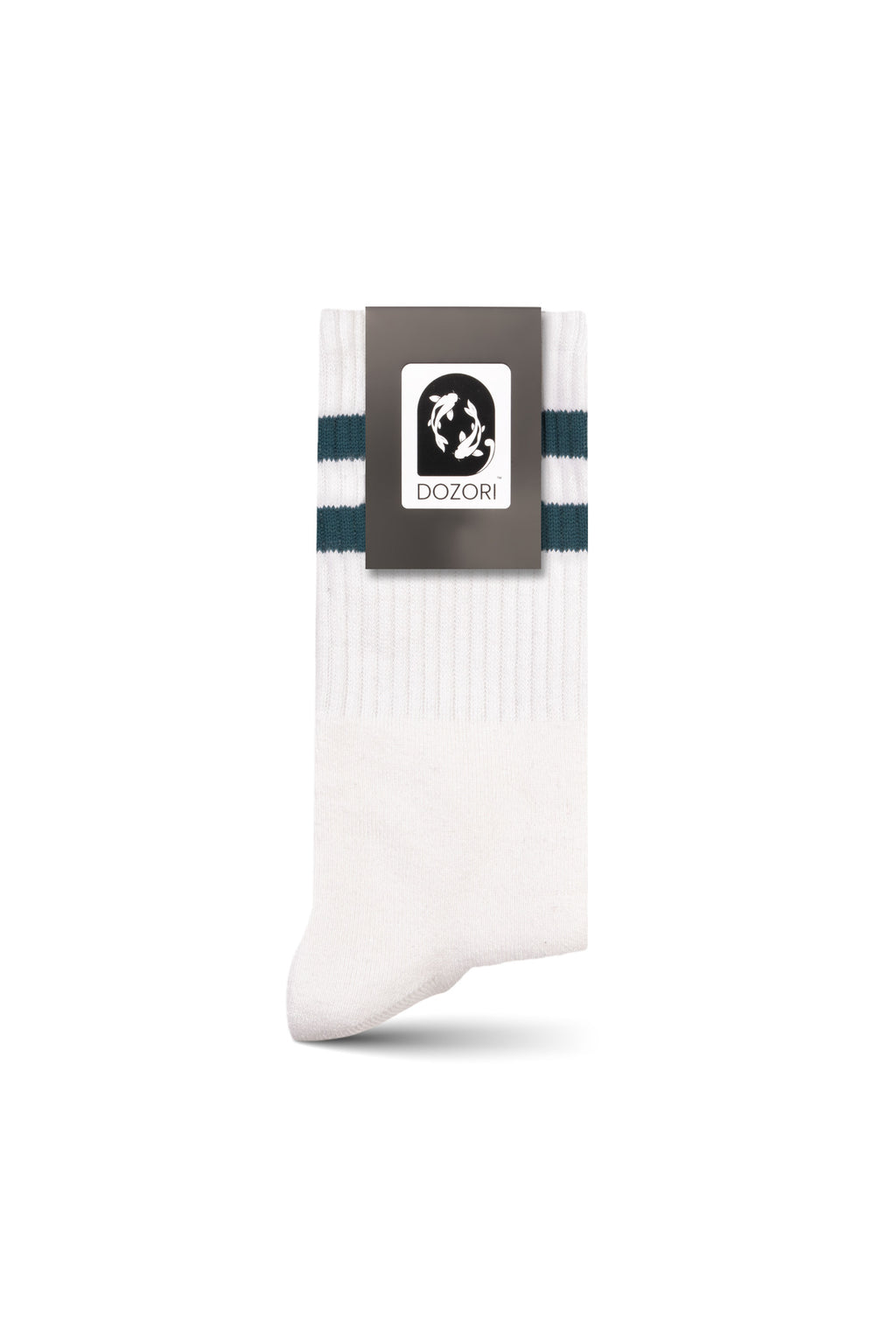 Varsity Stripes - White Teal