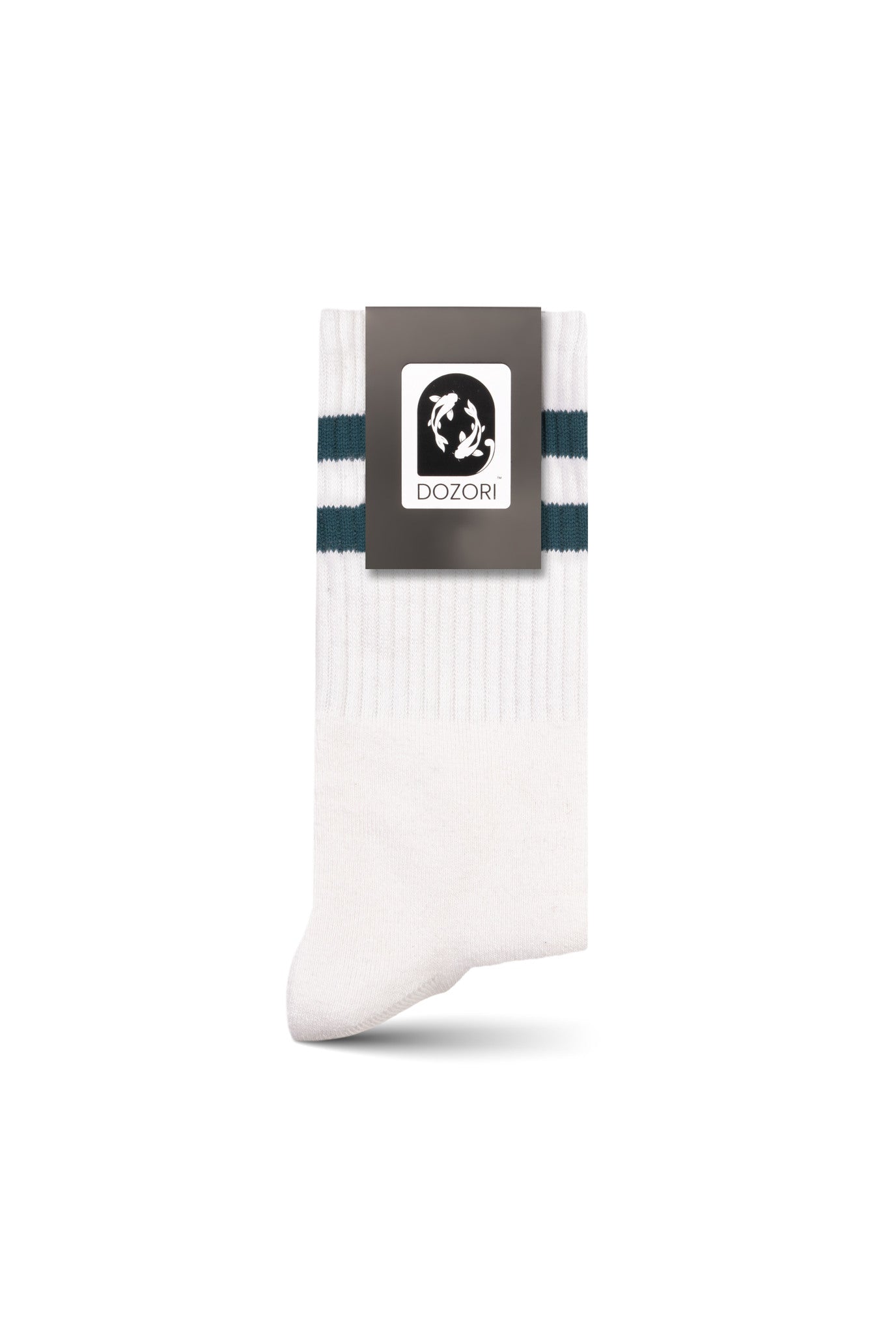 Varsity Stripes - White Teal