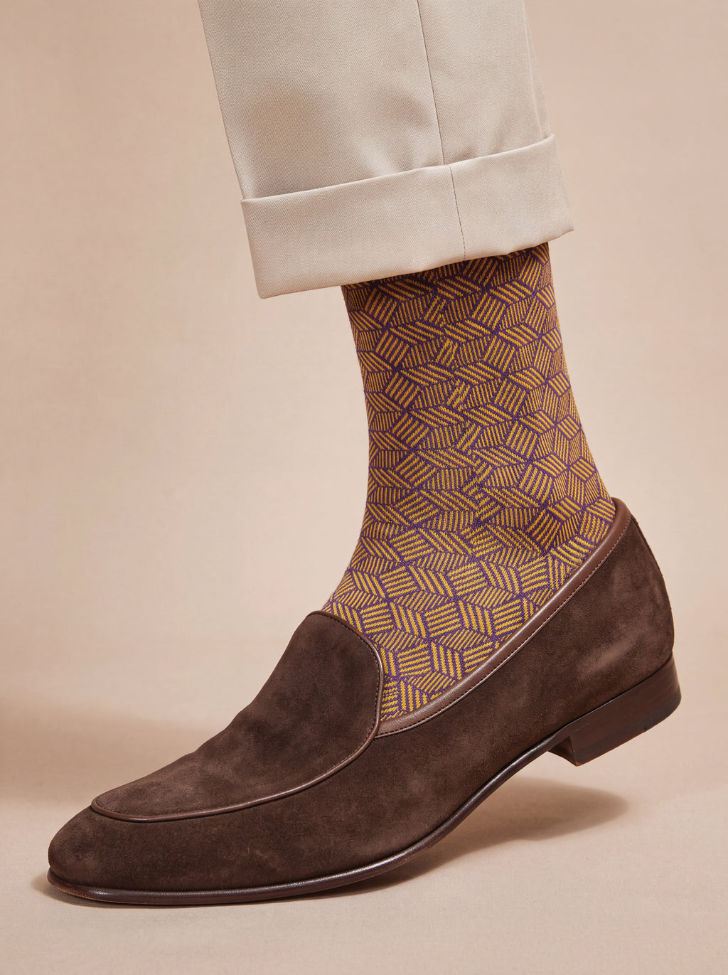 Herringbone Lines - Purple