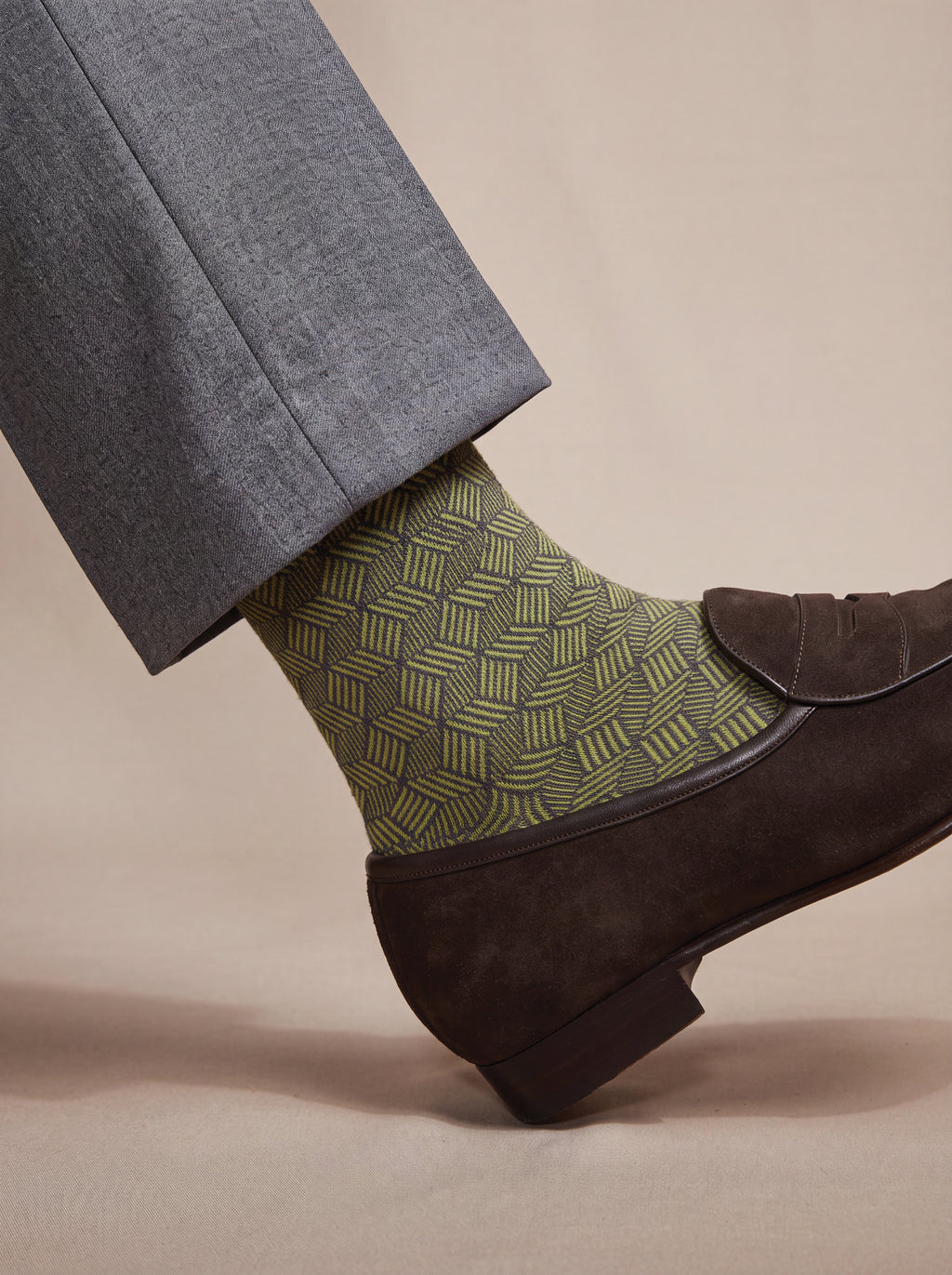 Herringbone Lines - Olive