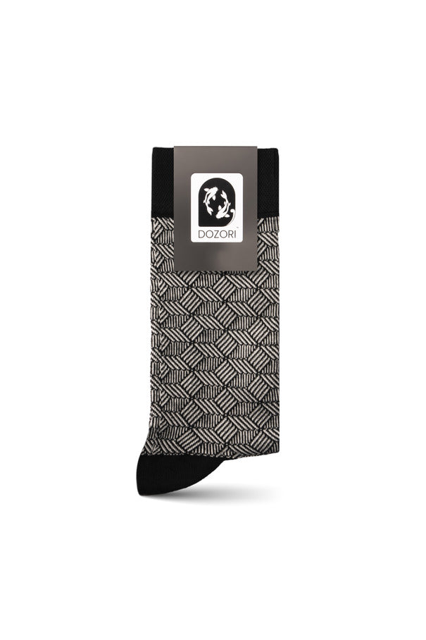 Herringbone Lines - Black
