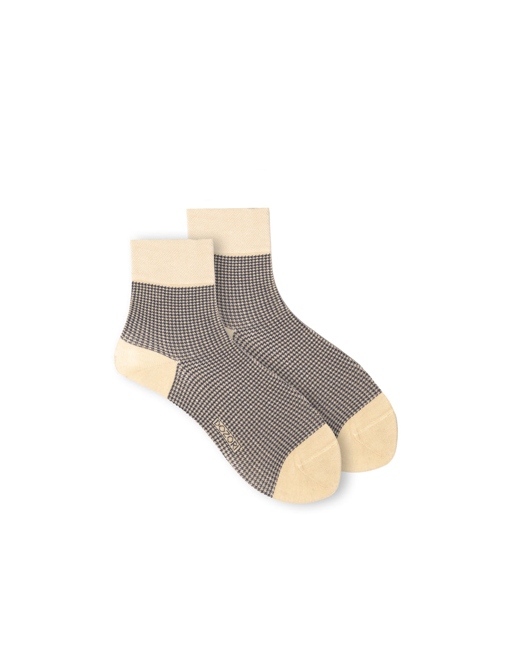 Houndstooth - Beige (Mini Crew)