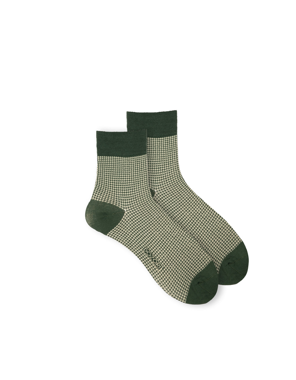 Houndstooth - Olive (Mini Crew)