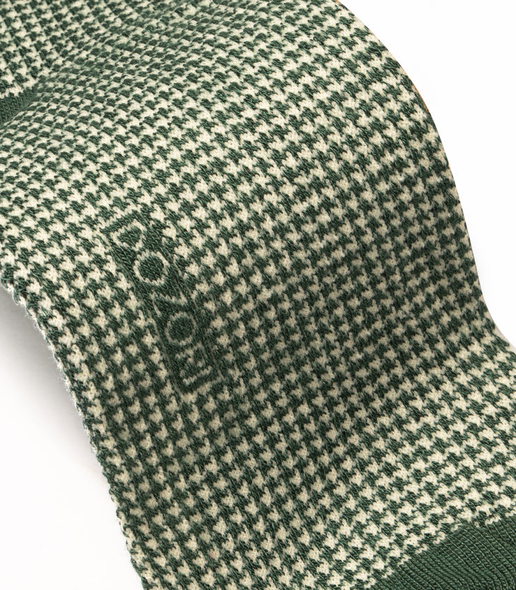 Houndstooth - Olive (Mini Crew)