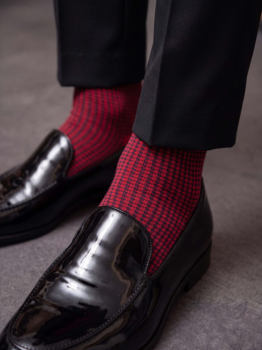 Houndstooth - Red