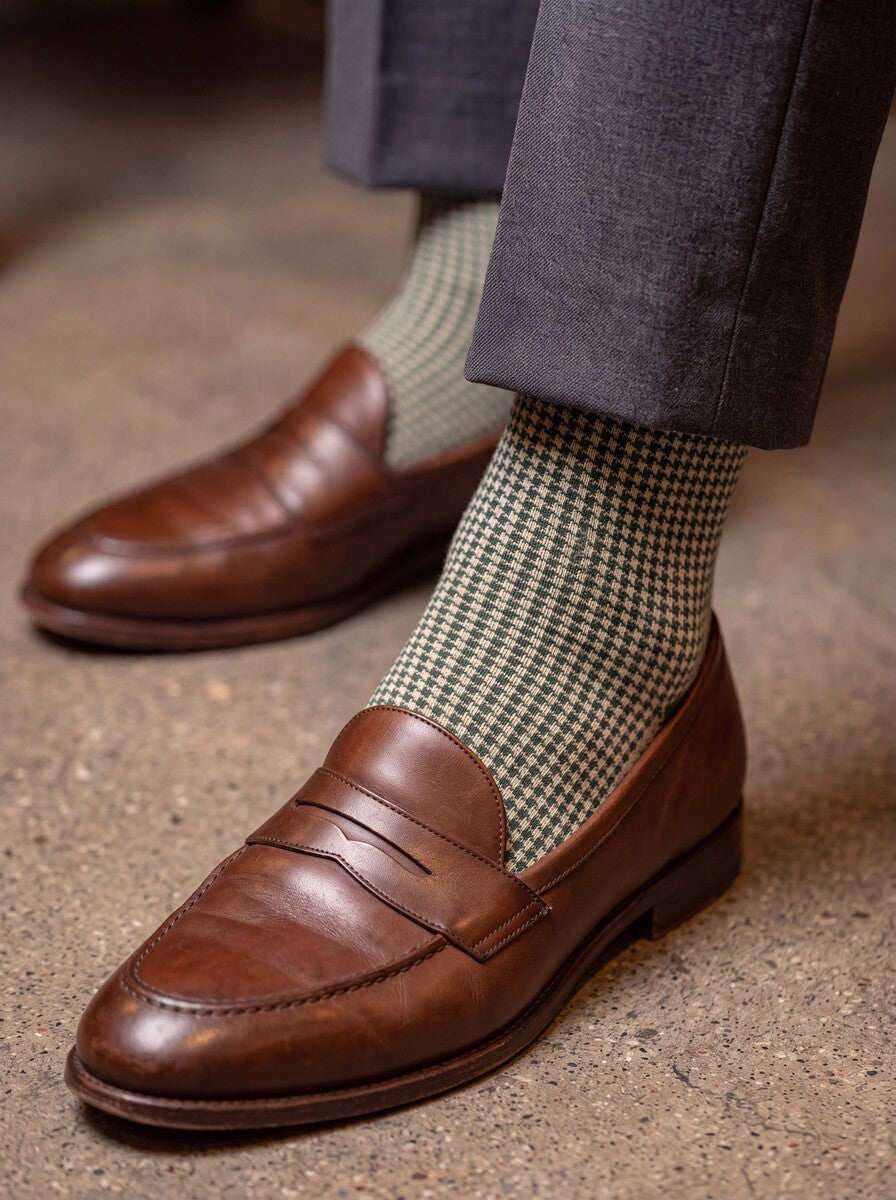 Houndstooth - Green