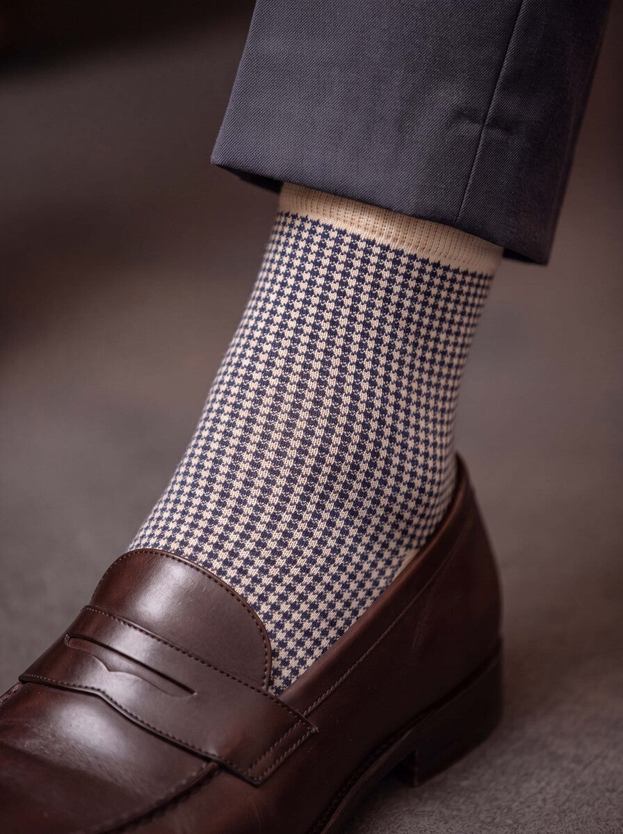 Houndstooth - Beige